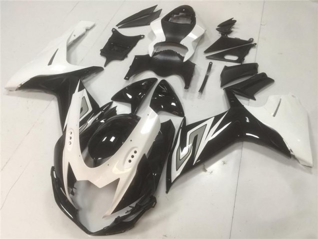Negro Blanco Carenado & Plástico Moto Suzuki GSXR 600 / 750 K11 11-21 Negro Blanco Carenado & Plástico Moto Suzuki GSXR 600 / 750 K11 11-21