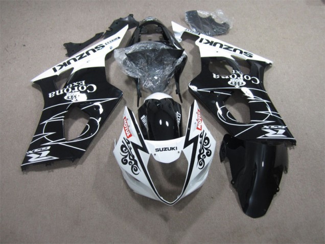 Negro Blanco Corona Extra Motul Carenado Moto Suzuki GSXR 1000 K3 03-04 Negro Blanco Corona Extra Motul Carenado Moto Suzuki GSXR 1000 K3 03-04