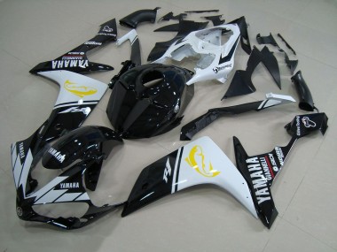 Negro Blanco Dolphin Carenado Moto Yamaha R1 07-08