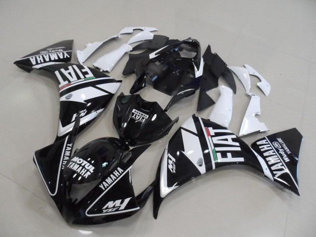 Negro Blanco Fiat Plástica Moto Yamaha R1 09-11