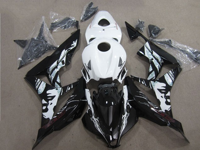 Negro Blanco Kit Completo Carenado Moto Honda CBR 600 RR 07-08 Negro Blanco Kit Completo Carenado Moto Honda CBR 600 RR 07-08