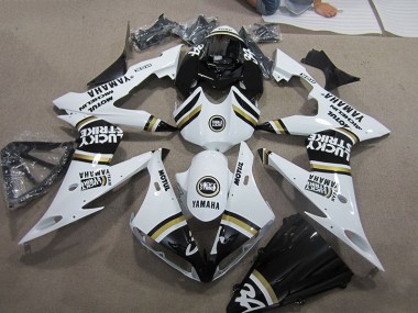 Negro Blanco Lucky Strike Carenado Moto Yamaha R1 04-06