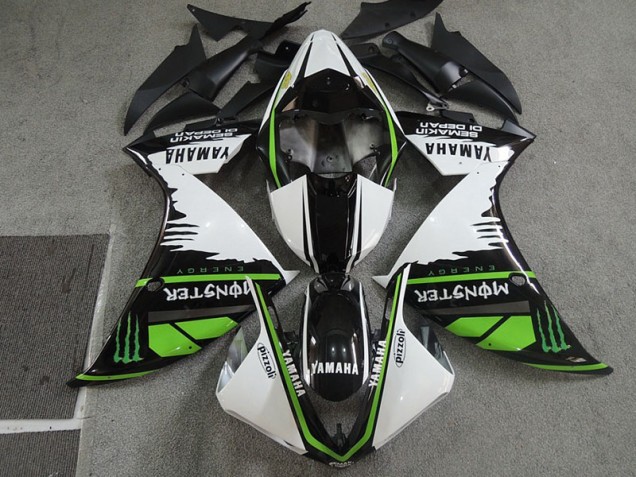 Negro Blanco Monster Pizzoli Carenado Moto Honda CBR 600 RR 07-08 Negro Blanco Monster Pizzoli Carenado Moto Honda CBR 600 RR 07-08
