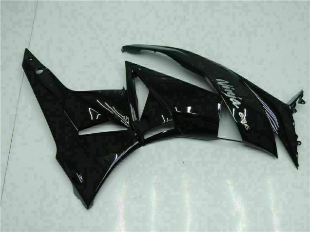Negro Blanco Ninja 636 Carenado Moto Kawasaki ZX6R 09-12 Negro Blanco Ninja 636 Carenado Moto Kawasaki ZX6R 09-12