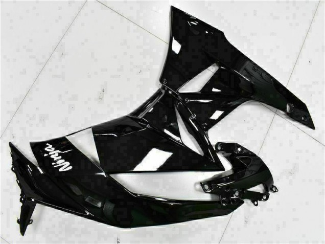 Negro Blanco Ninja Carenado Moto Kawasaki ZX6R 09-12 Negro Blanco Ninja Carenado Moto Kawasaki ZX6R 09-12