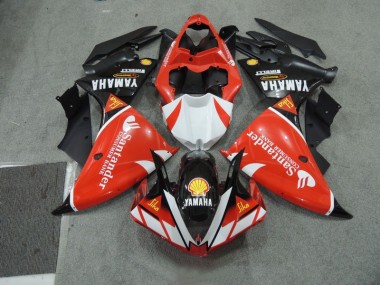Negro Blanco Santander Rojo Carenado Moto Yamaha R1 09-11