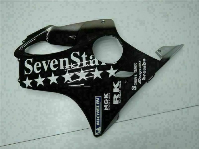 Negro Blanco SevenStarss Carenado Moto Honda CBR 600 F4i 01-03 Negro Blanco SevenStarss Carenado Moto Honda CBR 600 F4i 01-03