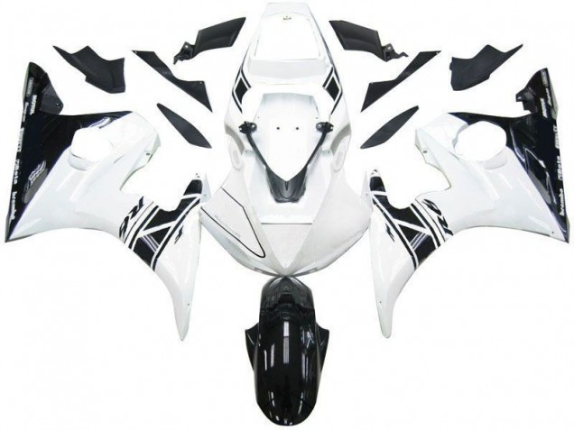 Negro Blanco Tribal Carenado Moto Yamaha R6 03-05