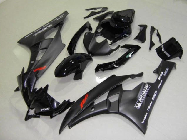 Negro Carrocería Motocicletas Yamaha R6 06-07