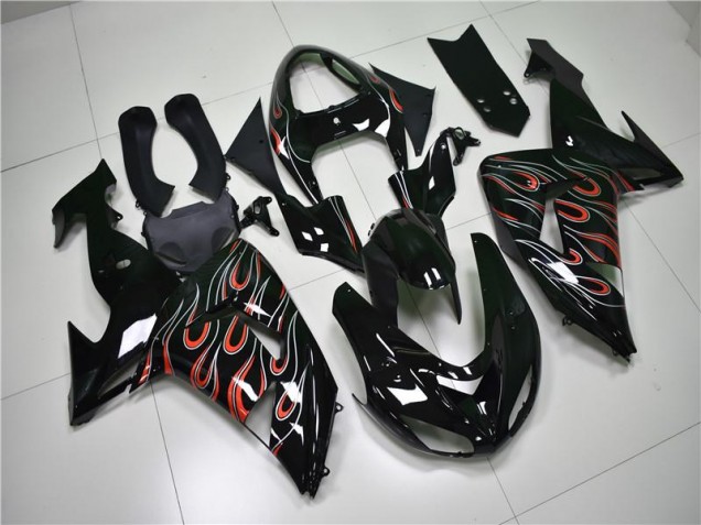 Negro Gris Rojo Carenado Moto Kawasaki ZX10R 06-07 Negro Gris Rojo Carenado Moto Kawasaki ZX10R 06-07