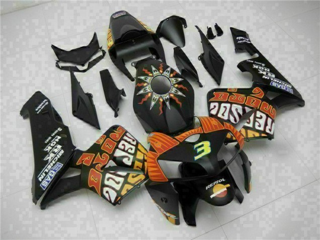 Negro Kit Completo Carenado Moto Honda CBR 600 RR 05-06 Negro Kit Completo Carenado Moto Honda CBR 600 RR 05-06