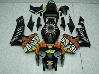 Negro Kits Completo Carenado Moto ABS Honda CBR 600 RR 05-06