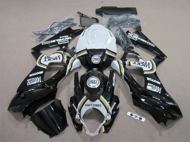 Negro Lucky Strike Blanco Motul Carenado Moto Suzuki GSXR 1000 K7 07-08 Negro Lucky Strike Blanco Motul Carenado Moto Suzuki GSXR 1000 K7 07-08