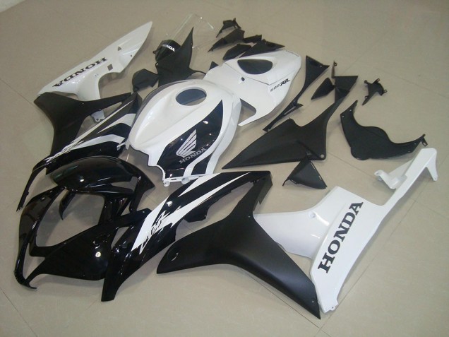 Negro Mate Blanco Carenado Moto Honda CBR 600 RR 07-08 Negro Mate Blanco Carenado Moto Honda CBR 600 RR 07-08