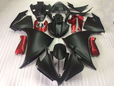 Negro Mate Brillante Rojo Carenado Moto Yamaha R1 12-14