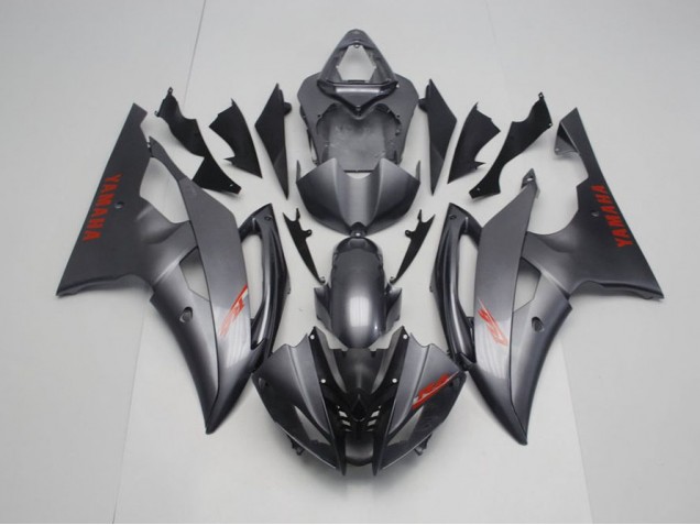 Negro Mate Gris Carenado Moto Yamaha R6 08-16 Negro Mate Gris Carenado Moto Yamaha R6 08-16