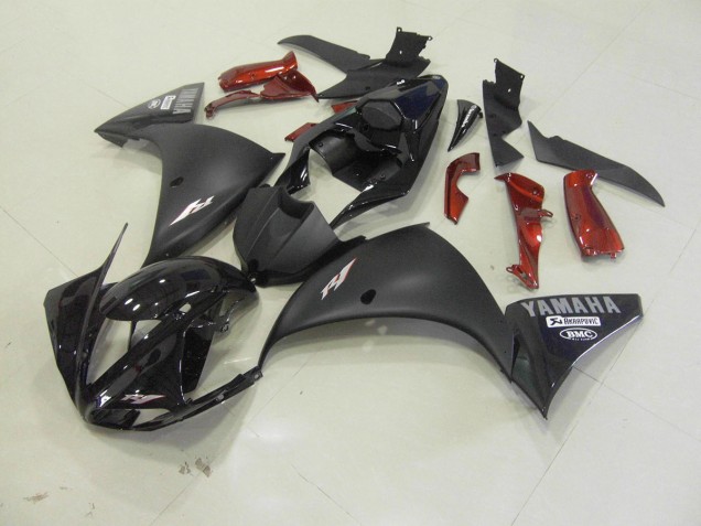Negro Mate Plástico Moto Yamaha R1 12-14 Negro Mate Plástico Moto Yamaha R1 12-14