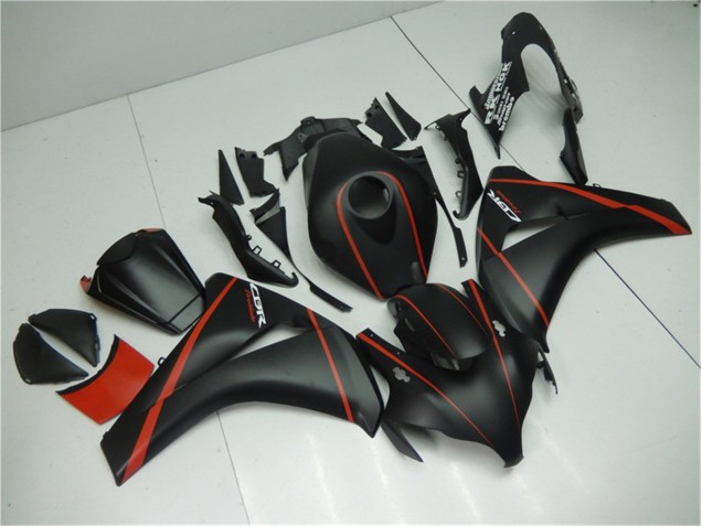 Negro Mate Rojo Carenado Moto Honda CBR 1000 RR 08-11 Negro Mate Rojo Carenado Moto Honda CBR 1000 RR 08-11