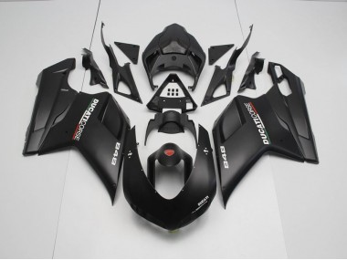 Negro Mate con Blanco Calcomanías Carenado Moto Ducati 848 1098 1198 07-14