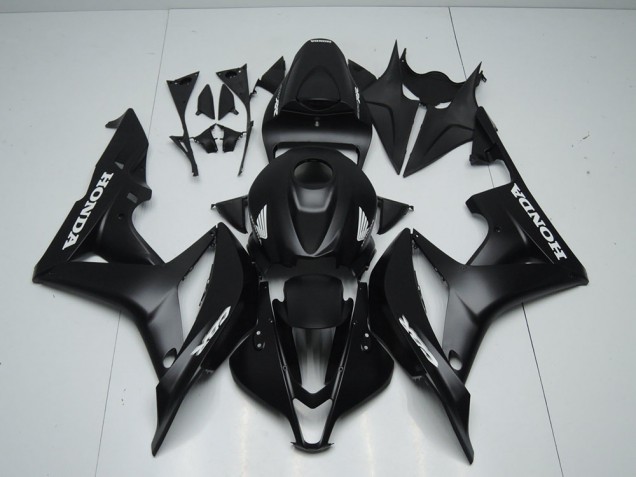 Negro Mate con Blanco Pegatinas Carenado Moto Honda CBR 600 RR 07-08 Negro Mate con Blanco Pegatinas Carenado Moto Honda CBR 600 RR 07-08