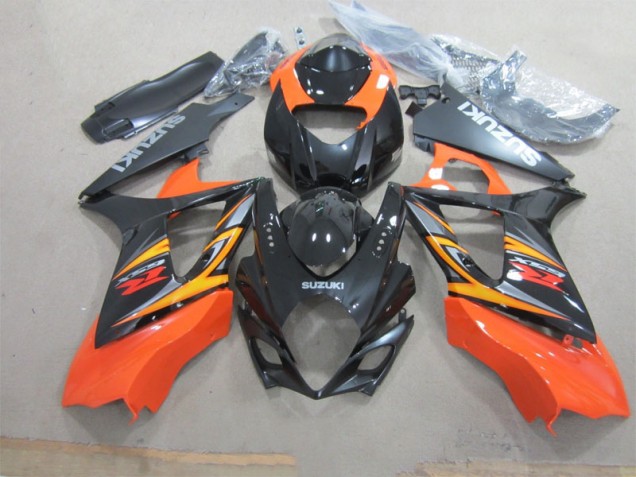 Negro Naranja ABS Moto Plástico Suzuki GSXR 1000 K7 07-08 Negro Naranja ABS Moto Plástico Suzuki GSXR 1000 K7 07-08