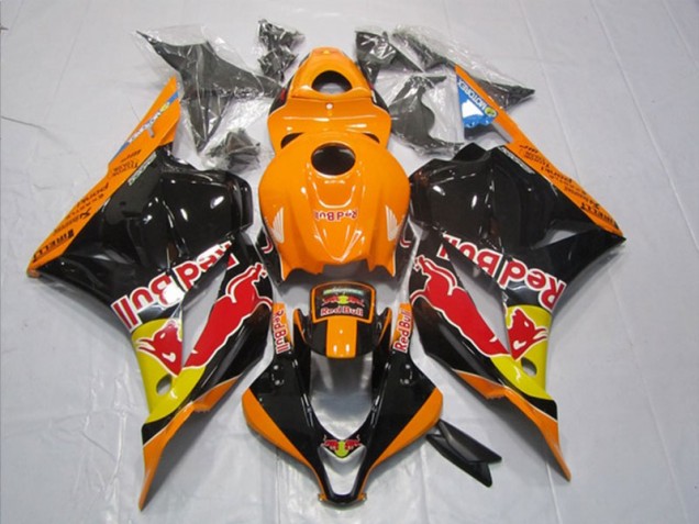 Negro Naranja Red Bull Carenado & Plástico Moto Honda CBR 600 RR 09-12 Negro Naranja Red Bull Carenado & Plástico Moto Honda CBR 600 RR 09-12