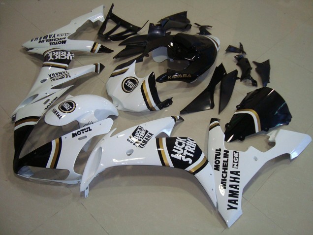 Negro Oro Blanco Carenado Moto Yamaha R1 04-06 Negro Oro Blanco Carenado Moto Yamaha R1 04-06
