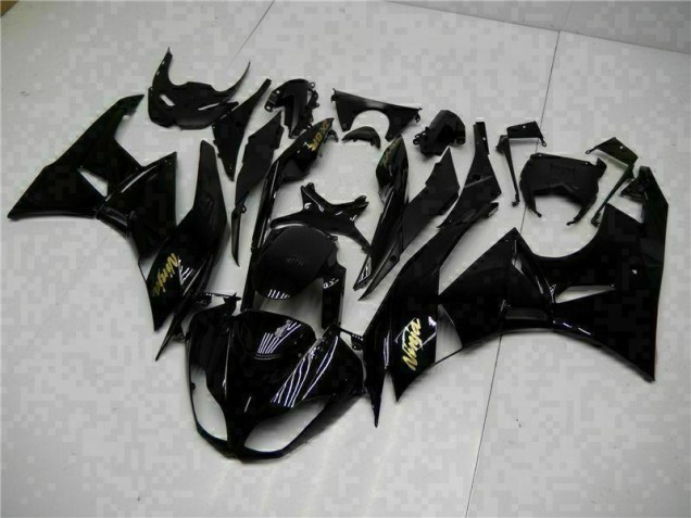 Negro Oro Ninja Carenado Moto Kawasaki ZX6R 09-12 Negro Oro Ninja Carenado Moto Kawasaki ZX6R 09-12