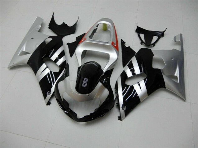 Negro Plata Carenado & Plástico Moto Suzuki GSXR 600 / 750 K1 K2 K3 01-03 Negro Plata Carenado & Plástico Moto Suzuki GSXR 600 / 750 K1 K2 K3 01-03