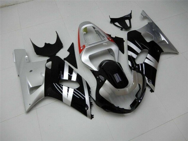 Negro Plata Carenado & Plástico Moto Suzuki GSXR 600 / 750 K1 K2 K3 01-03 Negro Plata Carenado & Plástico Moto Suzuki GSXR 600 / 750 K1 K2 K3 01-03