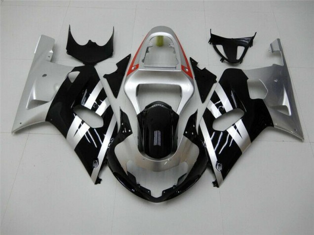 Negro Plata Carenado & Plástico Moto Suzuki GSXR 600 / 750 K1 K2 K3 01-03 Negro Plata Carenado & Plástico Moto Suzuki GSXR 600 / 750 K1 K2 K3 01-03