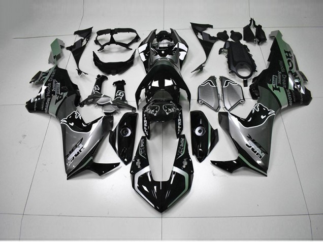 Negro Plata HRC Carenado Moto Honda CBR 1000 RR 17-23 Negro Plata HRC Carenado Moto Honda CBR 1000 RR 17-23