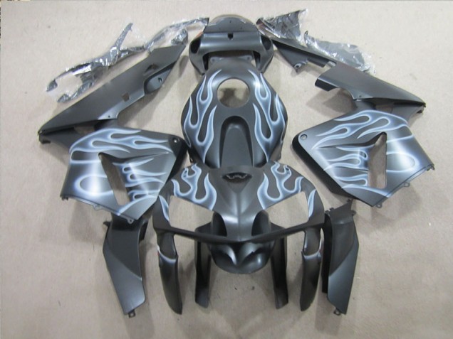 Negro Plata Llama Carenado Moto Honda CBR 600 RR 05-06 Negro Plata Llama Carenado Moto Honda CBR 600 RR 05-06