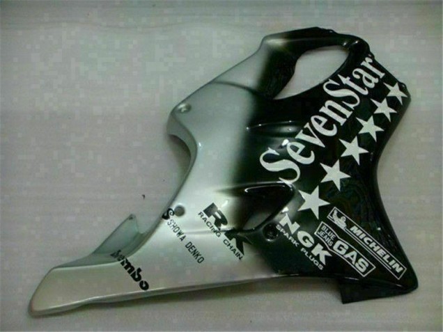Negro Plata SevenStarss Carenado Moto Honda CBR 600 F4i 01-03 Negro Plata SevenStarss Carenado Moto Honda CBR 600 F4i 01-03