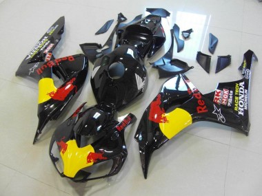 Negro Red Bull Kits ABS Carenado Motocicleta Honda CBR 1000 RR 06-07