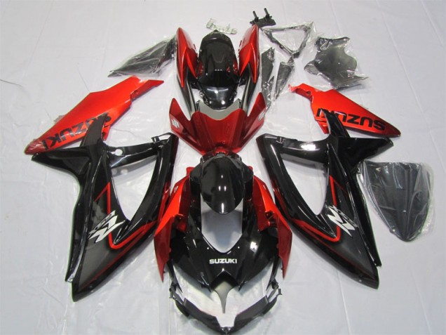 Negro Rojo ABS Kits Carenado Moto Suzuki GSXR 1000 K7 07-08 Negro Rojo ABS Kits Carenado Moto Suzuki GSXR 1000 K7 07-08