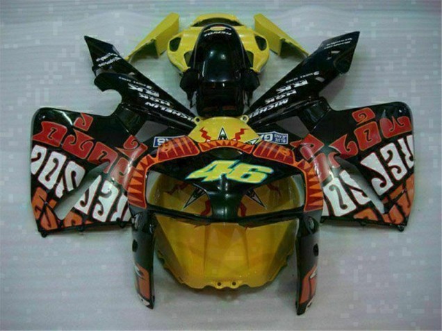 Negro Rojo Amarillo 46 Carenado Moto Honda CBR 600 RR 05-06 Negro Rojo Amarillo 46 Carenado Moto Honda CBR 600 RR 05-06