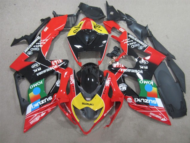 Negro Rojo Amarillo Carenado Moto Suzuki GSXR 1000 K5 05-06 Negro Rojo Amarillo Carenado Moto Suzuki GSXR 1000 K5 05-06