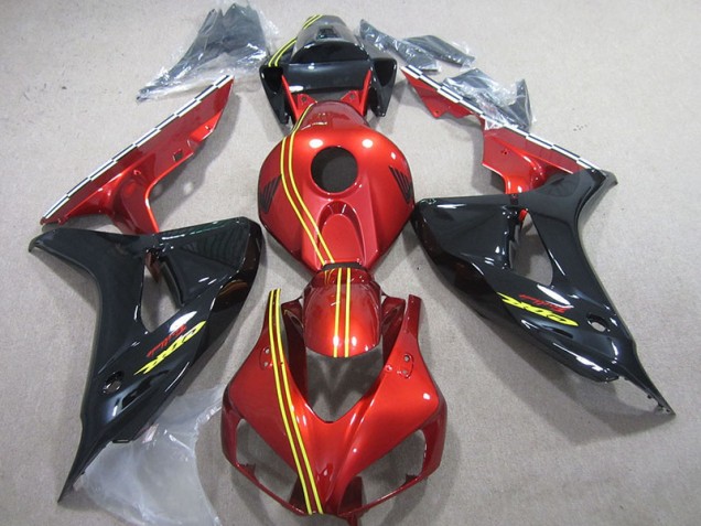 Negro Rojo Amarillo Inyección Kit Carenado Moto Honda CBR 1000 RR 06-07 Negro Rojo Amarillo Inyección Kit Carenado Moto Honda CBR 1000 RR 06-07