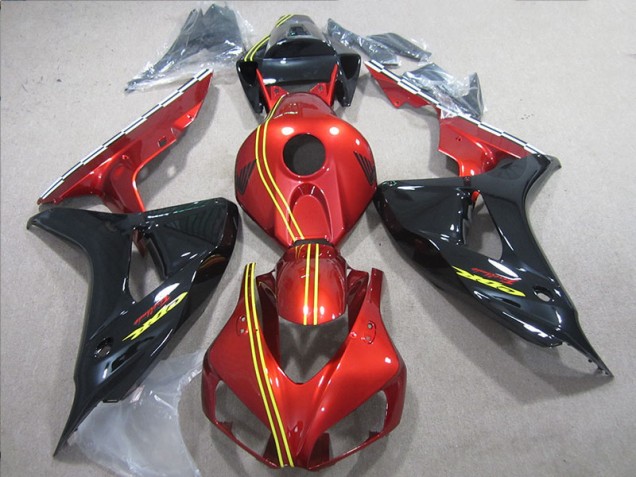 Negro Rojo Amarillo Kit Carenado Inyección Honda CBR 1000 RR 06-07 Negro Rojo Amarillo Kit Carenado Inyección Honda CBR 1000 RR 06-07