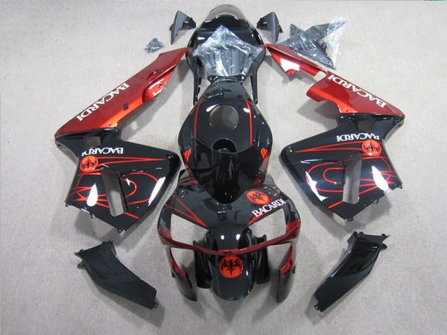 Negro Rojo BACARDI Carenado Moto Honda CBR 600 RR 05-06 Negro Rojo BACARDI Carenado Moto Honda CBR 600 RR 05-06