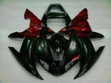 Negro Rojo Kit Carenado Moto Yamaha R1 02-03