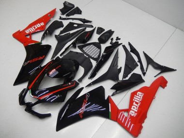 Negro Rojo Kits Completo Carenado Moto ABS Aprilia RSV4 09-15