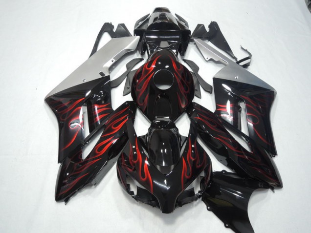 Negro Rojo Llama Kit Carenado Moto Honda CBR 1000 RR 04-05 Negro Rojo Llama Kit Carenado Moto Honda CBR 1000 RR 04-05
