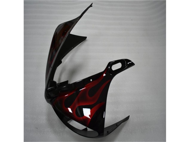 Negro Rojo Llama Plástico Moto Yamaha R6 03-05 Negro Rojo Llama Plástico Moto Yamaha R6 03-05
