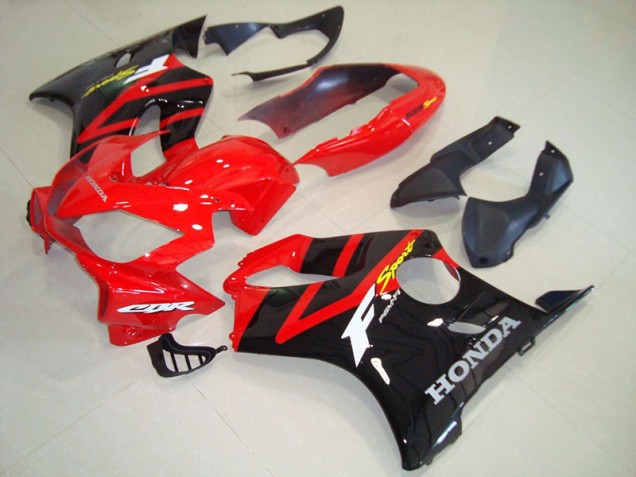 Negro Rojo Moto Plástica Honda CBR 600 F4i 04-07 Negro Rojo Moto Plástica Honda CBR 600 F4i 04-07