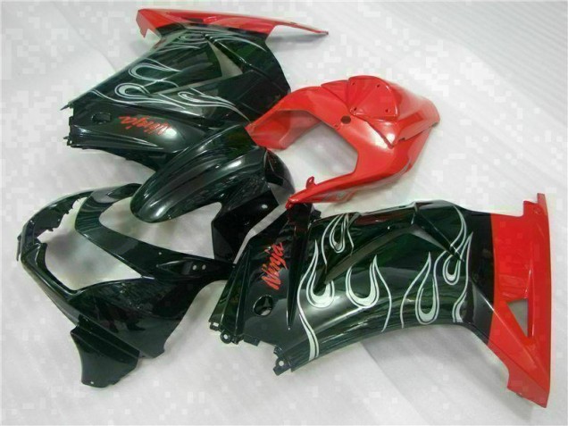Negro Rojo Ninja Carenado Moto Kawasaki EX250 08-12 Negro Rojo Ninja Carenado Moto Kawasaki EX250 08-12