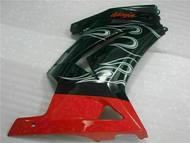 Negro Rojo Ninja Carenado Moto Kawasaki EX250 08-12 Negro Rojo Ninja Carenado Moto Kawasaki EX250 08-12