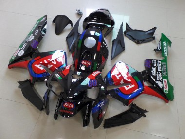 Negro Rojo Pata Carenado Moto Honda CBR 600 RR 05-06