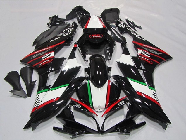 Negro Rojo Verde Carenado Moto Yamaha R6 06-07 Negro Rojo Verde Carenado Moto Yamaha R6 06-07